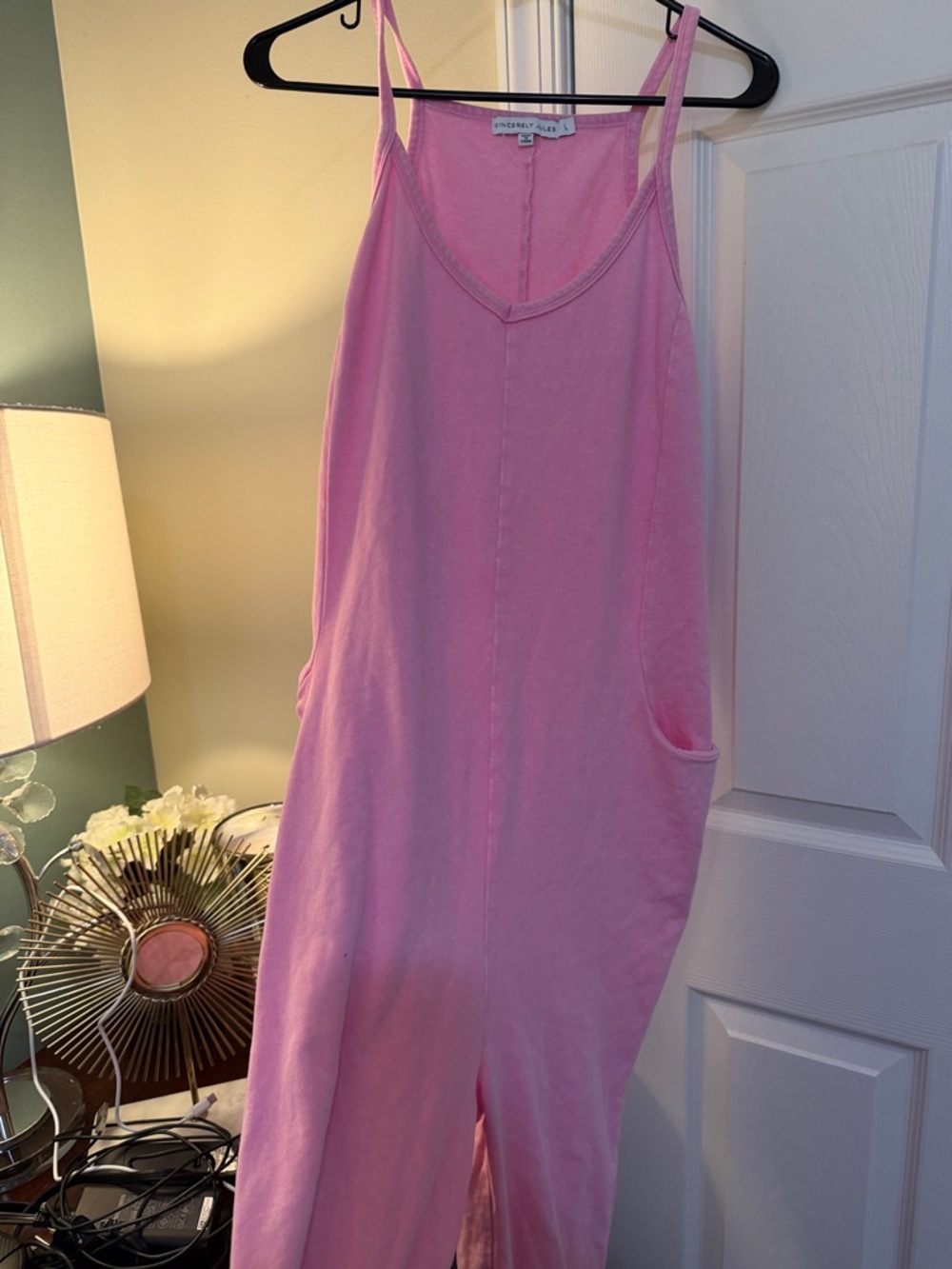 Soft Pink Sleeveless Jumpsuit
